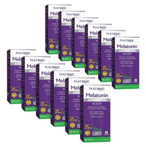 Natrol Melatonina Avanzada tabletas para sueño máximo 10mg paquete 12