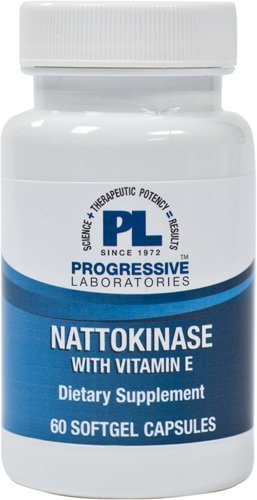 Nattokinase con Vitamina E 60 cápsulas gel Progressive Labs