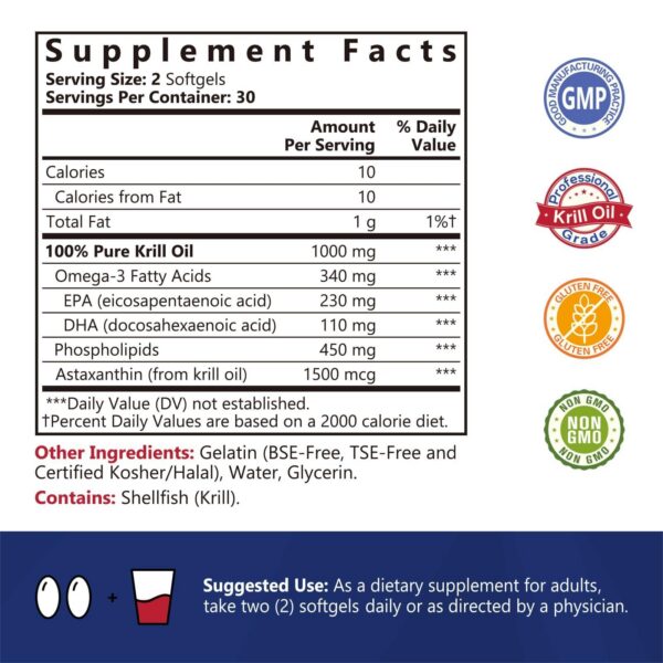 Etiqueta frontal del krill oil NatureMyst