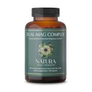 Frasco de Natura Health Dual-Mag Complex frente