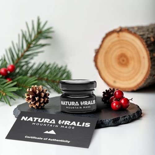 Frasco con etiqueta Natura Uralis Altai Shilajit