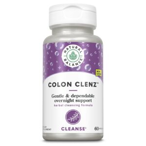 Version 1.0.0 Natural Balance Colon Clenz en envase mostrando cápsulas