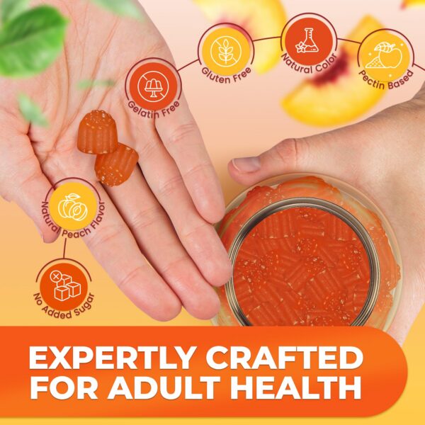 Etiqueta y sabor durazno natural en empaque