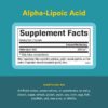 Etiqueta nutricional Alpha-lipoic acid