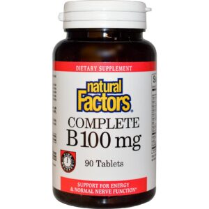 Natural Factors B Completo 100mg tabletas liberación progresiva