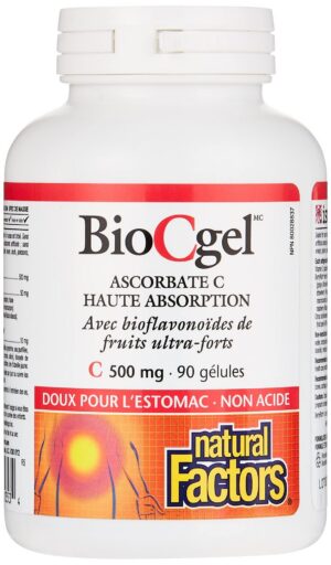 Natural Factors BioCgel vitamina c cápsulas suaves con BerryRich