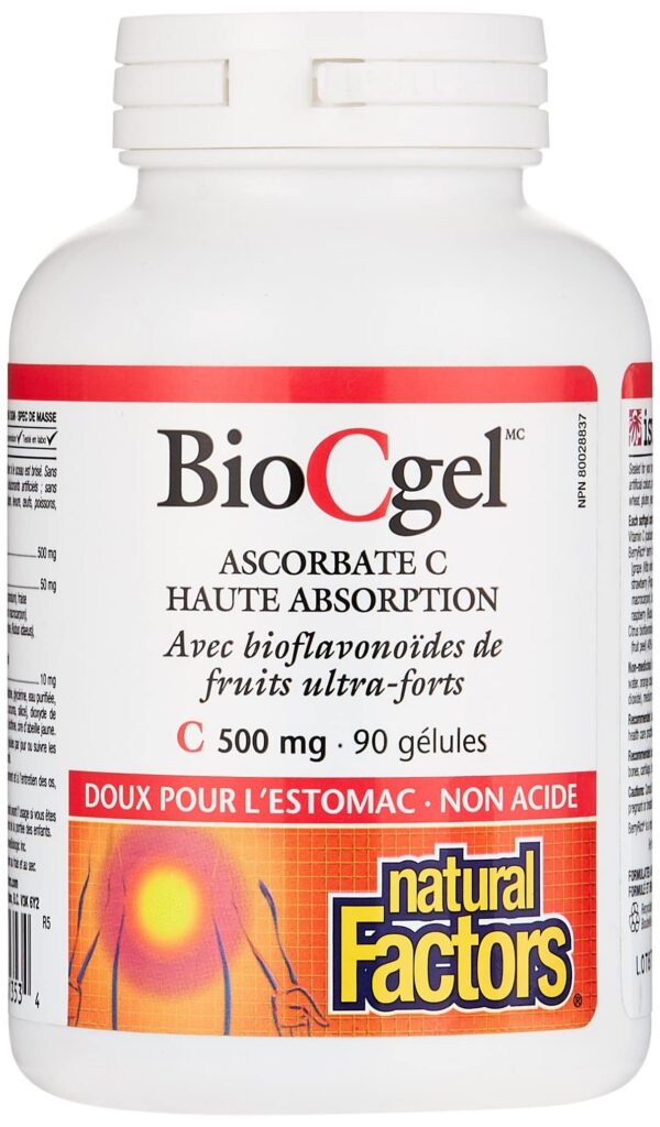 Natural Factors BioCgel vitamina c cápsulas suaves con BerryRich
