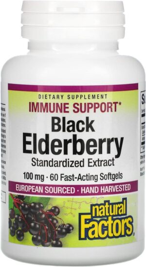 Version 1.0.0 Natural Factors cápsulas blandas de saúco negro 60 unidades