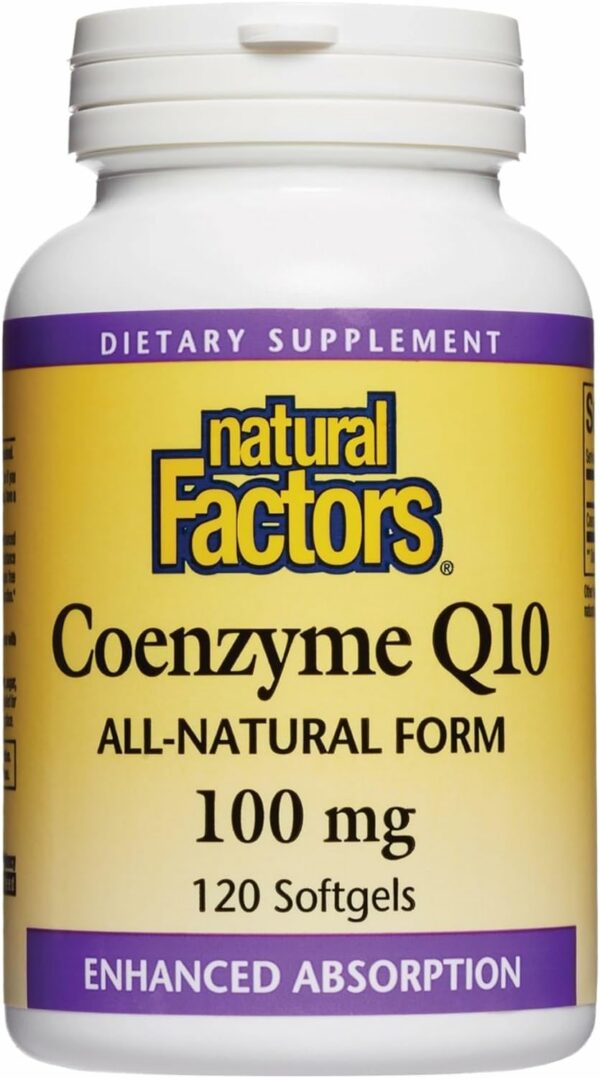 Natural Factors Coenzyme Q10 etiqueta frontal