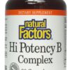 Natural Factors Complejo B Alta Potencia 50 mg 90 cápsulas óleo frontal