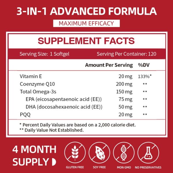 Etiqueta Natural Factors CoQ10 200 mg