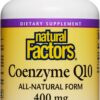 Version 1.0.0 Natural Factors CoQ10 400 mg frasco frontal