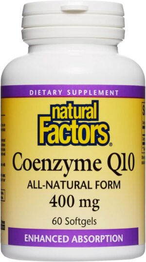 Natural Factors CoQ10 400 mg frasco frontal