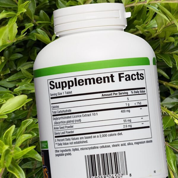 Version 1.0.0 Natural Factors DGL envase y etiqueta