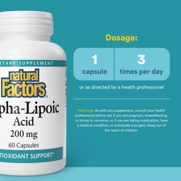Etiqueta de producto Alpha-lipoic acid