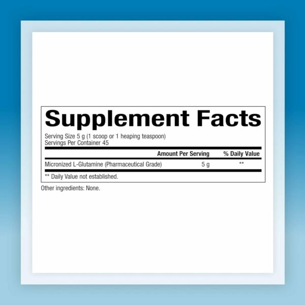 Frasco de L-Glutamina micronizada Natural Factors