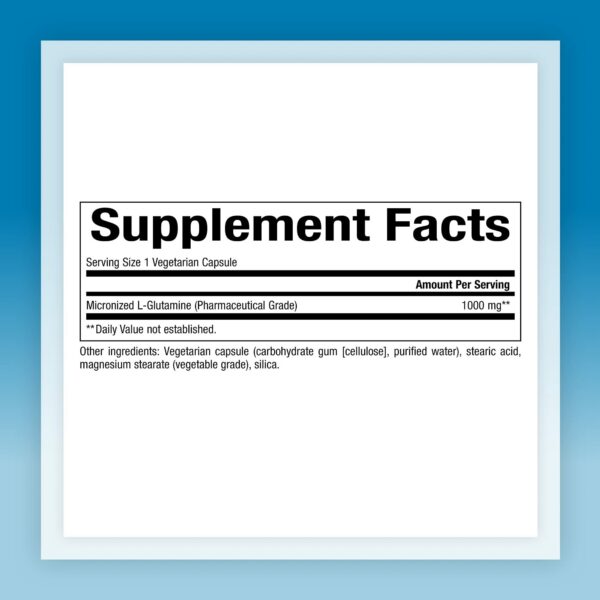 Etiqueta frontal de L-Glutamina micronizada