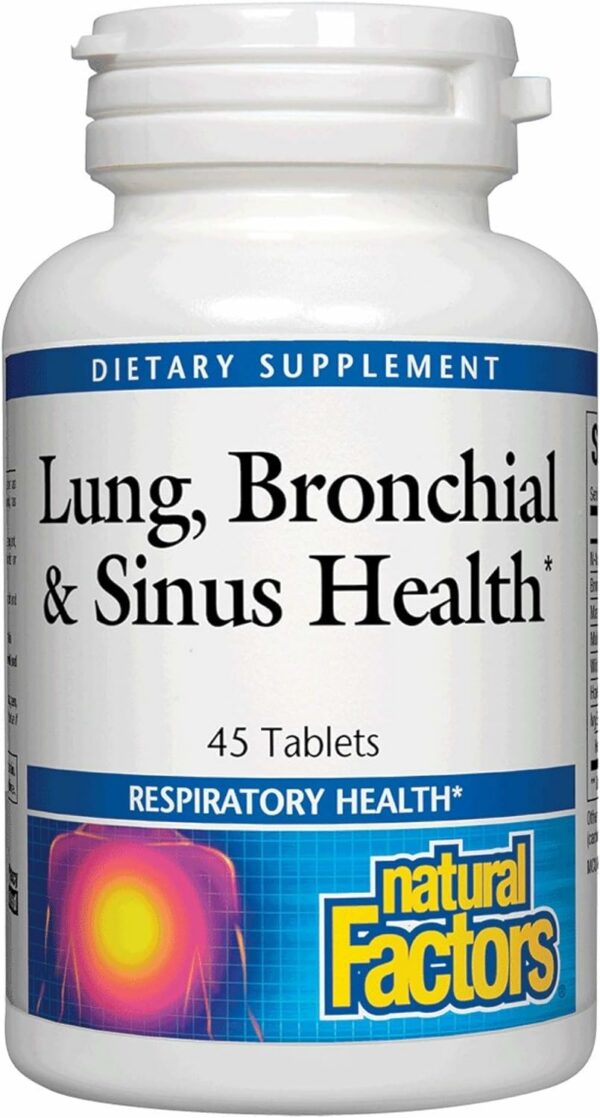 Frente del envase Natural Factors Lung, Bronchial & Sinus Health