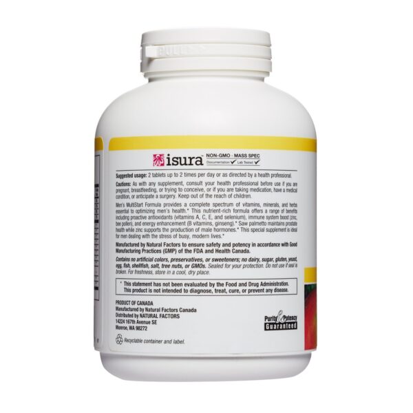 Paquete de vitaminas Natural Factors MultiStart hombres