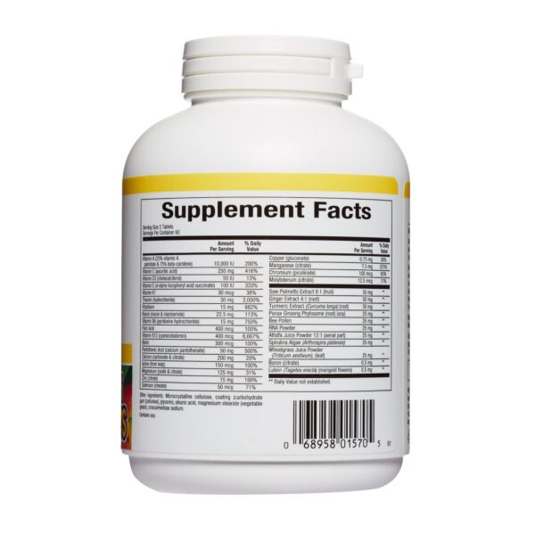 Etiqueta Natural Factors MultiStart vitaminas minerales hombres