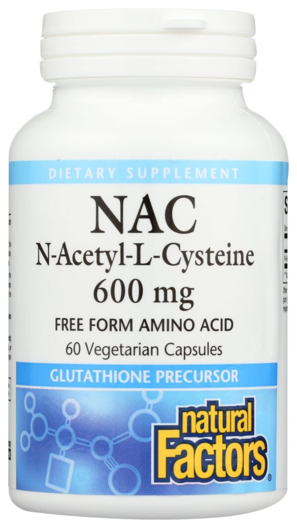 Natural Factors NAC 600 mg botella frontal