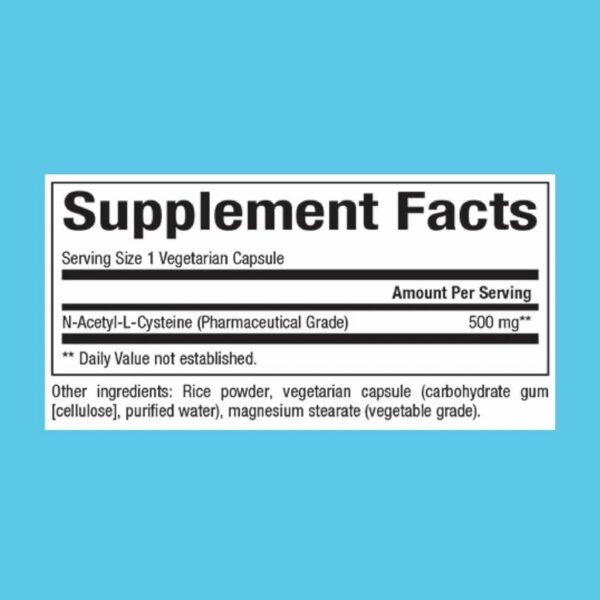 Botella Natural Factors NAC 500 mg