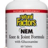 Version 1.0.0 Frente de la botella Natural Factors NEM Knee & Joint Formula