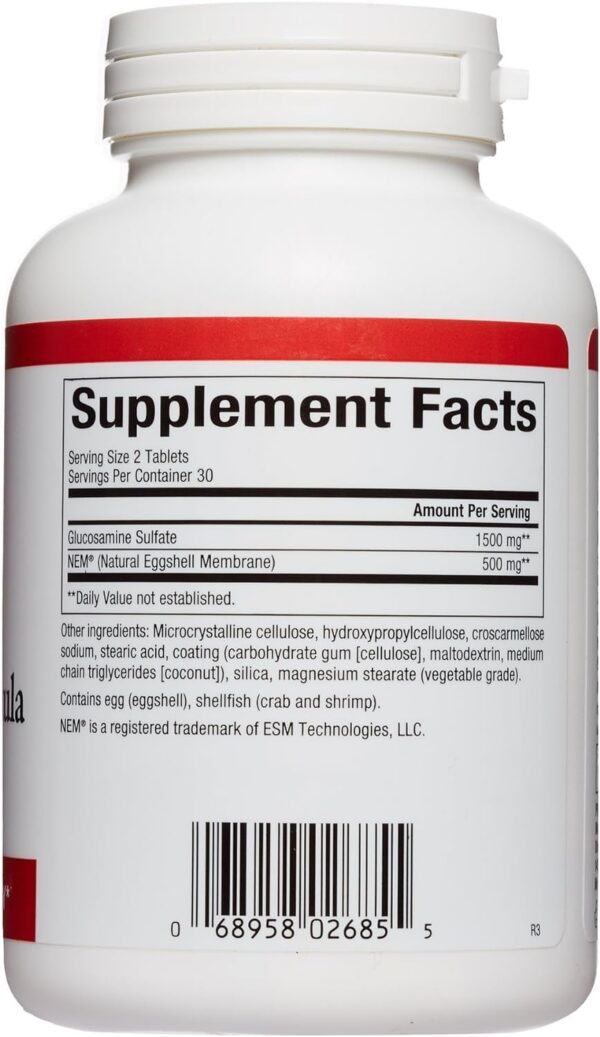 Version 1.0.0 Etiqueta frontal de NEM Knee & Joint Formula