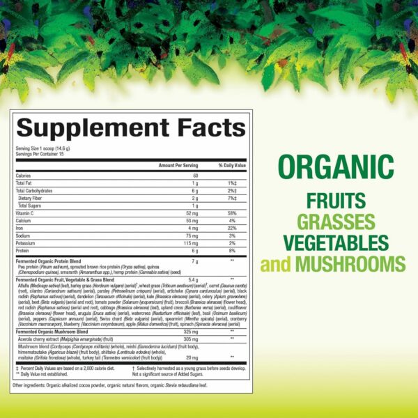 Lata de Natural Factors Organic Greens