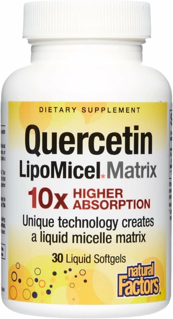 Natural Factors Quercetin LipoMicel Matrix botella con etiqueta