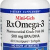 Natural Factors RxOmega-3 Mini-Gels etiqueta frontal