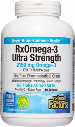 RxOmega-3 Ultra Strength frasco y etiqueta