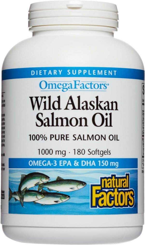 Natural Factors salmon oil frasco frontal