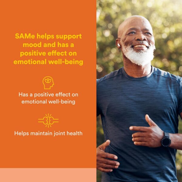 Frasco Natural Factors SAMe – etiqueta lateral