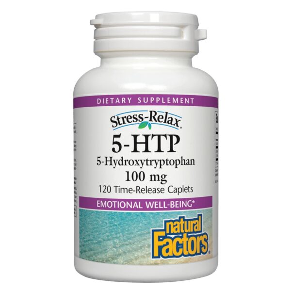 Version 1.0.0 Natural Factors Stress-Relax 5-HTP frasco frontal