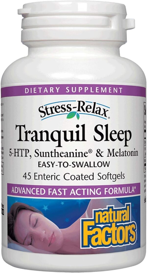 Natural Factors Stress-Relax Tranquil Sleep frasco de 45 cápsulas