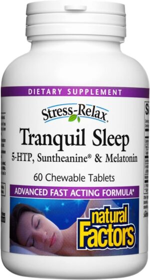 Natural Factors Stress-Relax Tranquil Sleep 60 tabletas masticables