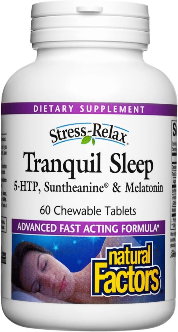 Natural Factors Stress-Relax Tranquil Sleep 60 tabletas masticables