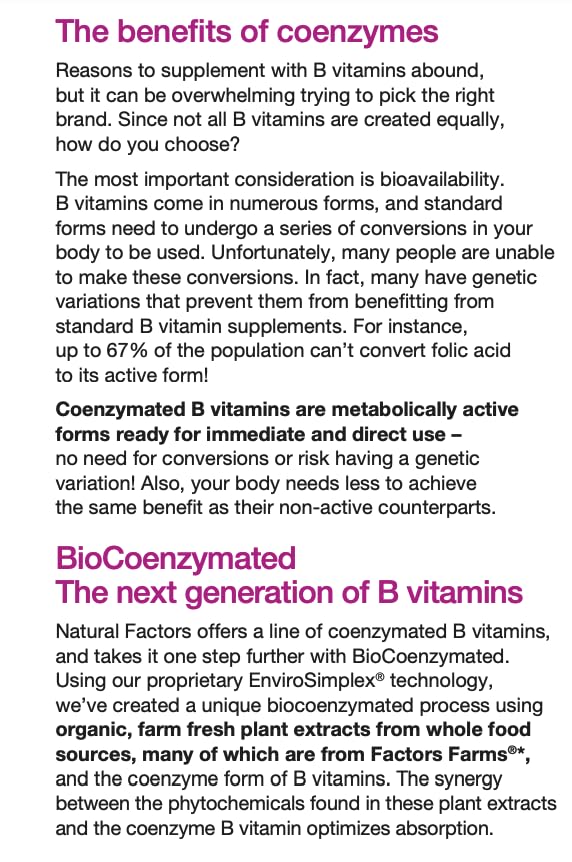 Version 1.0.0 Natural Factors suplemento metilfolato etiquetas