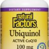 Version 1.0.0 Natural Factors Ubiquinol 100 mg frasco con etiqueta