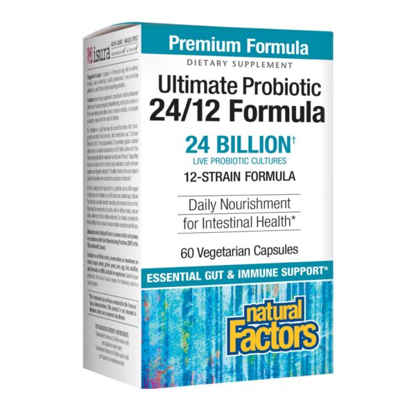 Natural Factors Ultimate Probiotic envase frontal 24 mil millones UFC