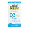 Natural Factors vitamina D3 gotas para niños frasco