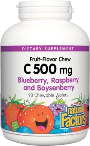 Natural Factors vitamina c infantil masticable 500mg 90 unidades