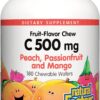 Natural Factors vitamina c masticable niños sabor durazno maracuyá mango
