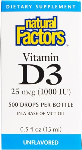 Natural Factors vitamina d3 líquida gotas envase frontal