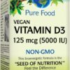 Natural Factors vitamina d3 vegana 5000 ui frasco