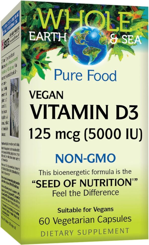 Natural Factors vitamina d3 vegana 5000 ui frasco