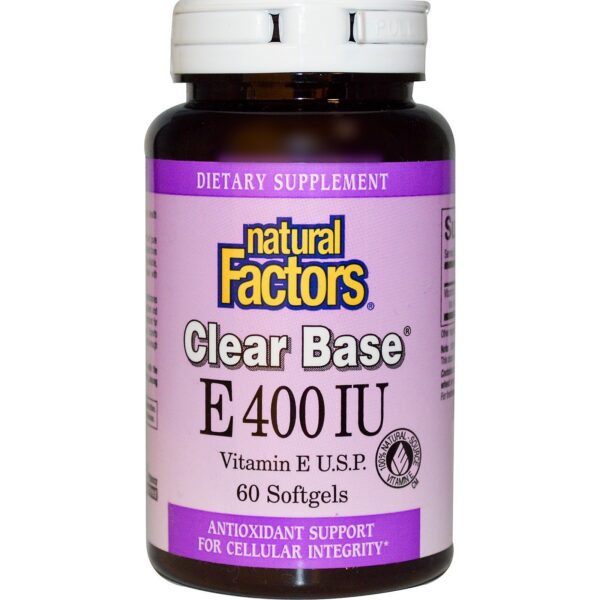Natural Factors Vitamina E 400 UI cápsulas blandas antioxidante