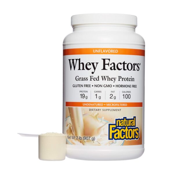 Frente del envase Natural Factors Whey Concentrate