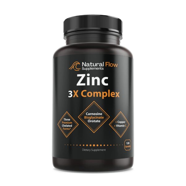 Natural Flow zinc complex botella con etiqueta